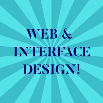 Word writing text Web And Interface Design. Business concept for Website Illustrazione stock