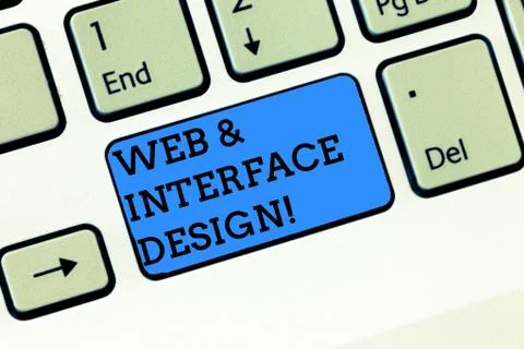 Word writing text Web And Interface Design. Business concept for Website Stock Photos