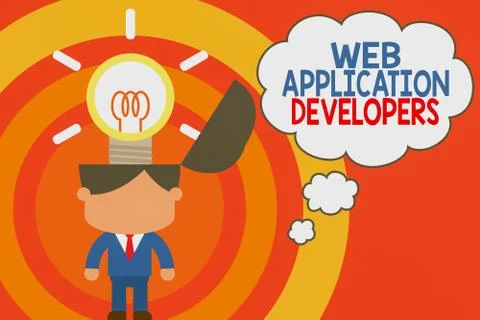 Word writing text Web Application Developers. Business concept for Internet Stock Illustration