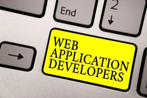 Word writing text Web Application Developers. Business concept for Internet 库存照片