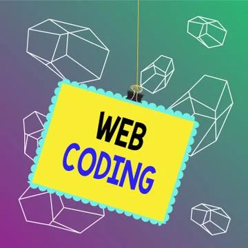 Word writing text Web Coding. Business concept for work involved in developing a Stock-Illustration