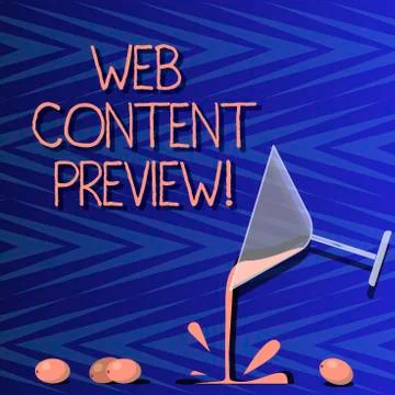 Word writing text Web Content Preview. Business concept for textual visual aural Stock Illustration
