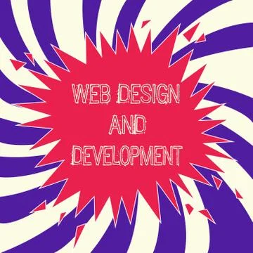 Word writing text Web Design And Development. Business concept for skills in 스톡 일러스트