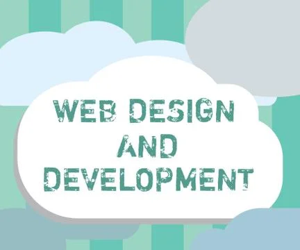 Word writing text Web Design And Development. Business concept for skills in 스톡 일러스트