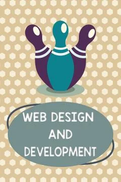 Word writing text Web Design And Development. Business concept for skills in 스톡 일러스트