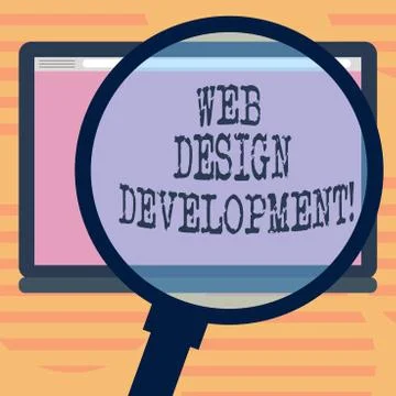 Word writing text Web Design Development. Business concept for developing Illustrazione stock