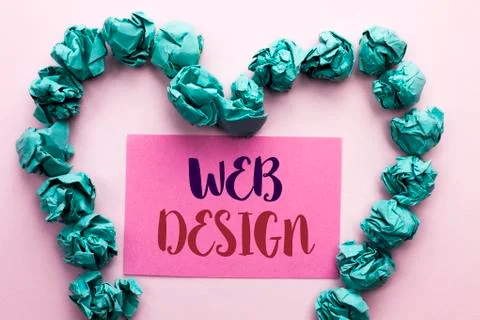 Word writing text Web Design. Business concept for Web Layout Template Respon Foto stock