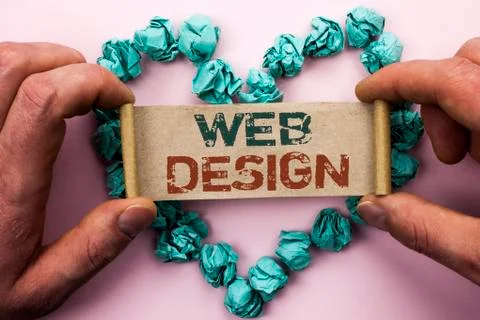 Word writing text Web Design. Business concept for Web Layout Template Respon Foto stock
