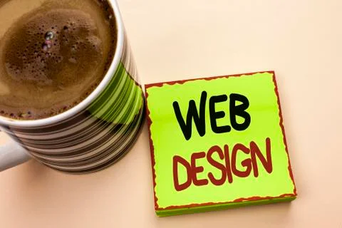 Word writing text Web Design. Business concept for Web Layout Template Respon Foto stock