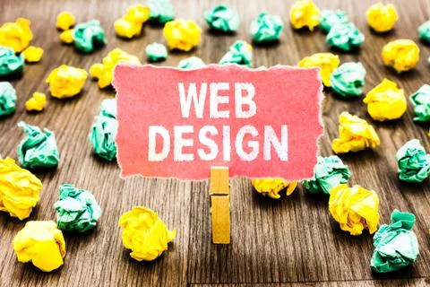 Word writing text Web Design. Business concept for who is responsible of Stock Photos