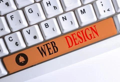 Word writing text Web Design. Business concept for who is responsible of Stock Photos