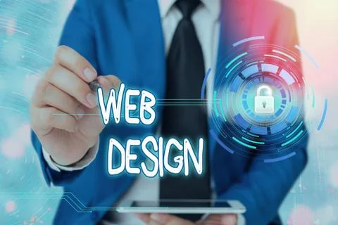 Word writing text Web Design. Business concept for Website development Designing Foto stock