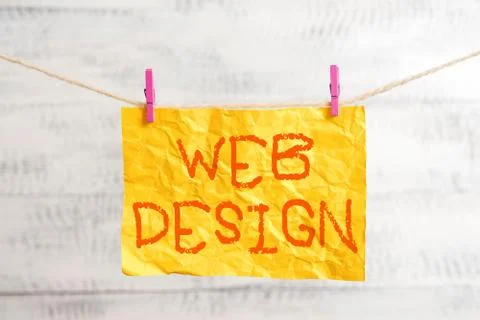 Word writing text Web Design. Business concept for website creation which Foto stock