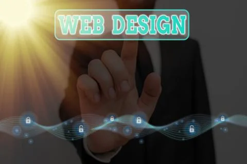 Word writing text Web Design. Business concept for website creation which 库存照片
