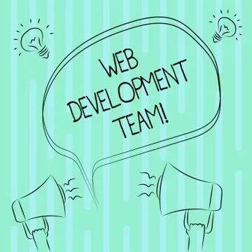 Word writing text Web Development Team. Business concept for a team of Illustrazione stock