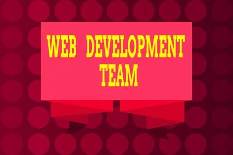 Word writing text Web Development Team. Business concept for in control of all Stock Illustration