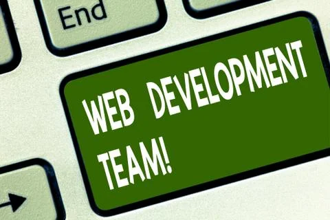 Word writing text Web Development Team. Business concept for a team of Foto stock