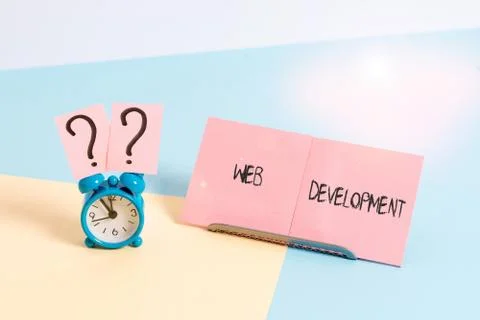 Word writing text Web Development. Business concept for dealing with developing Foto stock