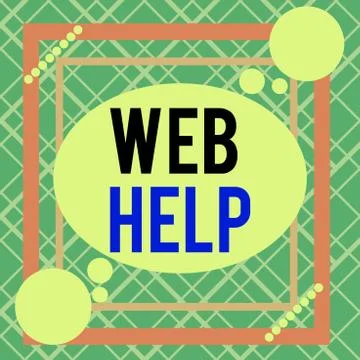 Word writing text Web Help. Business concept for procedural or reference Illustrazione stock