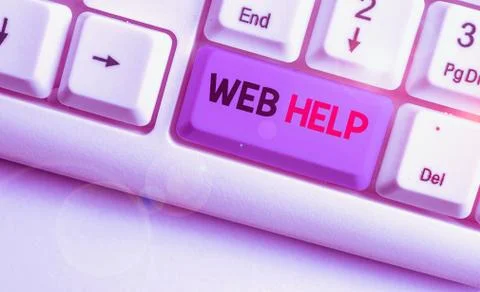 Word writing text Web Help. Business concept for procedural or reference Stock Photos