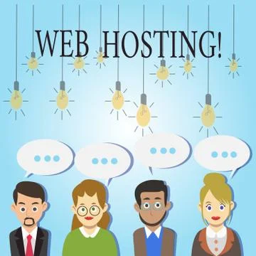 Word writing text Web Hosting. Business concept for Server service that allows 库存插图