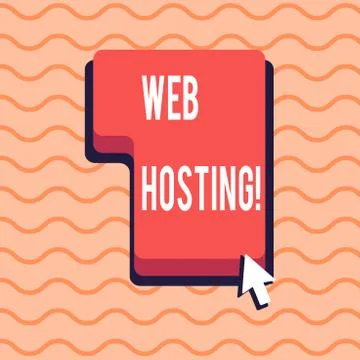 Word writing text Web Hosting. Business concept for Server service that allows Stock Illustration