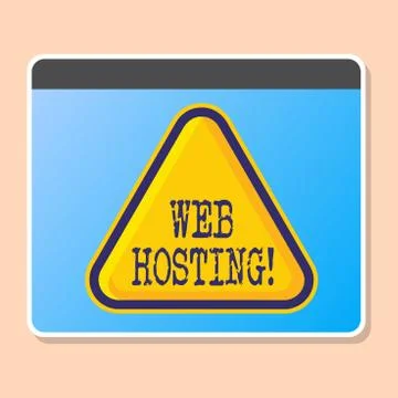 Word writing text Web Hosting. Business concept for Server service that allows Stock-Illustration