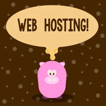 Word writing text Web Hosting. Business concept for Server service that allows Illustrazione stock