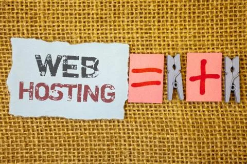 Word writing text Web Hosting. Business concept for Server service that allow Foto stock