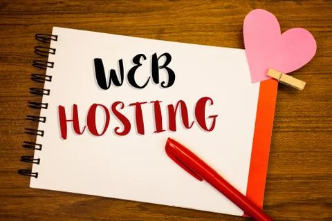 Word writing text Web Hosting. Business concept for Server service that allow Foto stock
