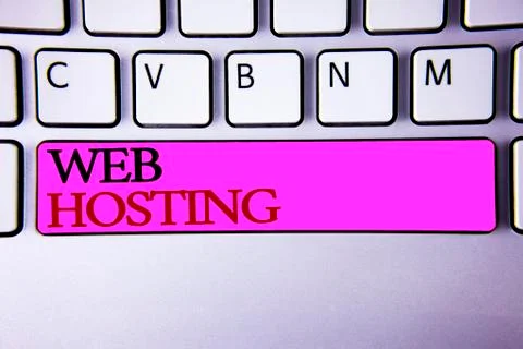 Word writing text Web Hosting. Business concept for Server service that allow Foto stock