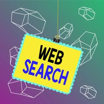 Word writing text Web Search. Business concept for software system designed to Illustrazione stock