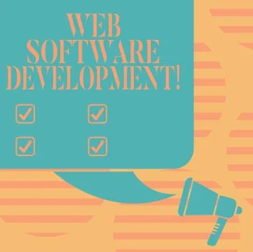 Word writing text Web Software Development. Business concept for plan to make Stock Illustration