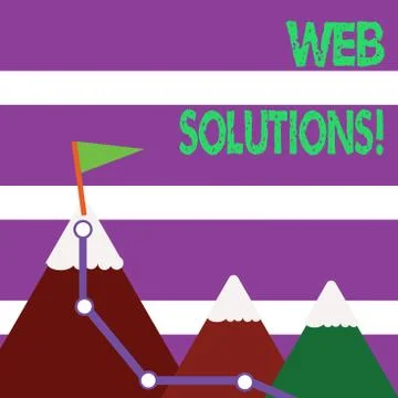 Word writing text Web Solutions. Business concept for program over network and Illustrazione stock