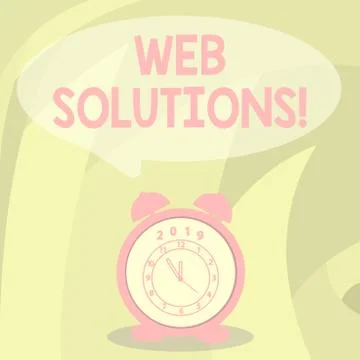 Word writing text Web Solutions. Business concept for program over network and Stock Illustration