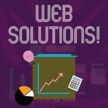 Word writing text Web Solutions. Business concept for program over network and Stock Illustration