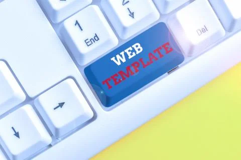 Word writing text Web Template. Business concept for predesigned or plug in Stock Photos
