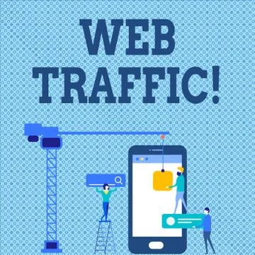 Word writing text Web Traffic. Business concept for amount of data sent and イラスト素材
