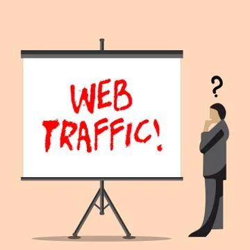 Word writing text Web Traffic. Business concept for amount of data sent and r イラスト素材