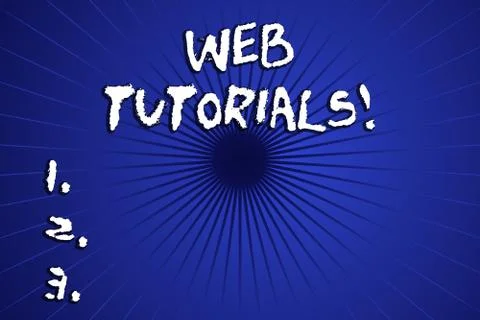 Word writing text Web Tutorials. Business concept for Self study activity aimed Stock Illustration