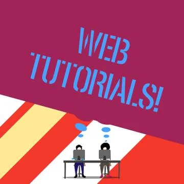 Word writing text Web Tutorials. Business concept for Self study activity aimed Stock Illustration
