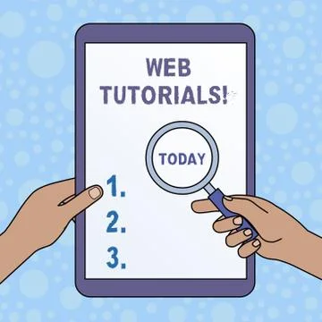 Word writing text Web Tutorials. Business concept for Self study activity aimed Stock Illustration