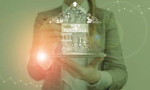 Word writing text Web Tutorials. Business concept for Self study activity aimed Stock Photos