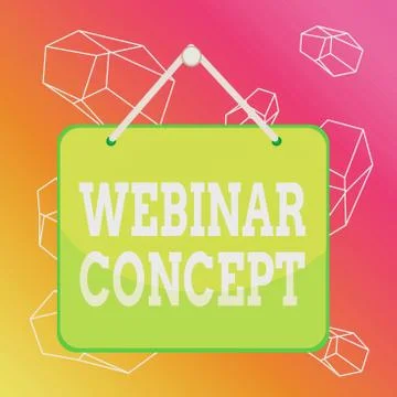 Word writing text Webinar Concept. Business concept for workshop or seminar that Illustrazione stock