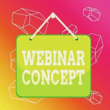 Word writing text Webinar Concept. Business concept for workshop or seminar that Illustrazione stock