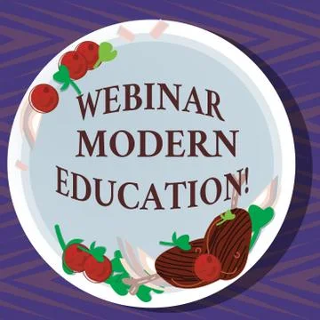 Word writing text Webinar Modern Education. Business concept for process and Stock Illustration