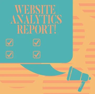 Word writing text Website Analytics Report. Business concept for procedures used Stockillustratie