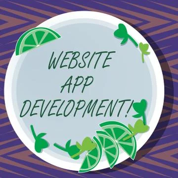 Word writing text Website App Development. Business concept for Creation of 스톡 일러스트