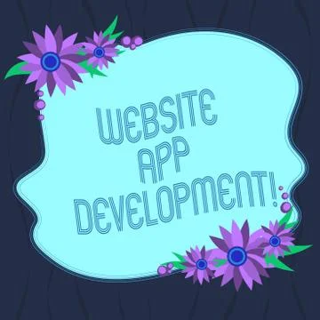 Word writing text Website App Development. Business concept for Creation of 스톡 일러스트