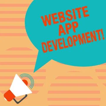 Word writing text Website App Development. Business concept for Creation of 스톡 일러스트